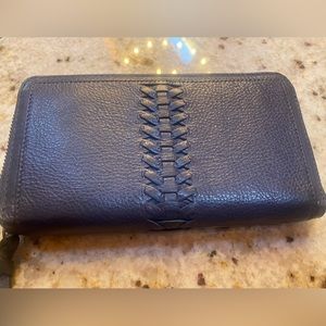 Navy leather wallet